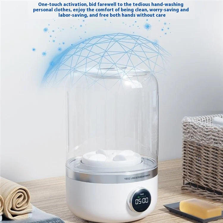 Portable Mini Washing Machine for Travel Underwear Socks Cordless Cleaner